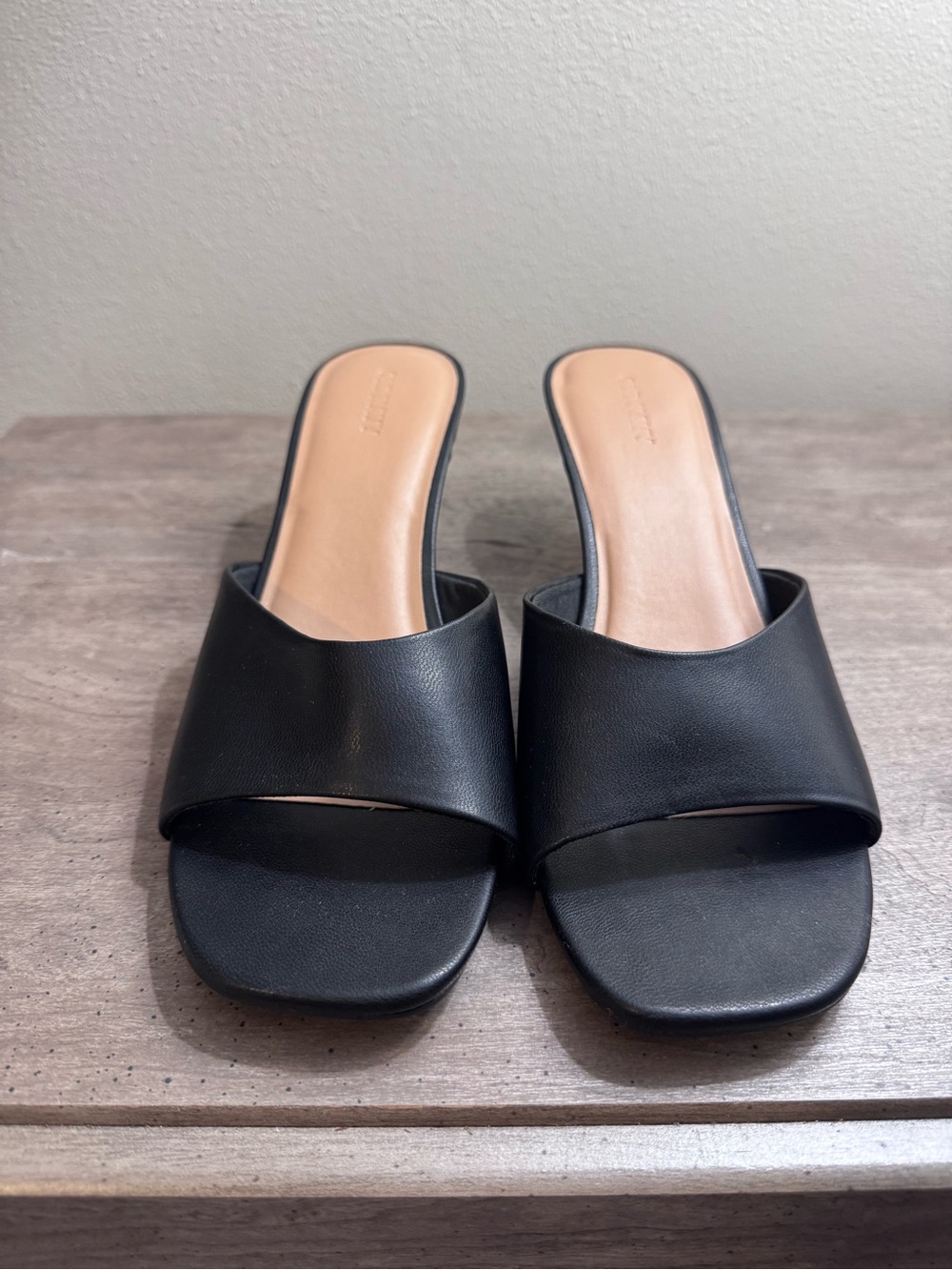 Black Slide Mule Sandals - Women